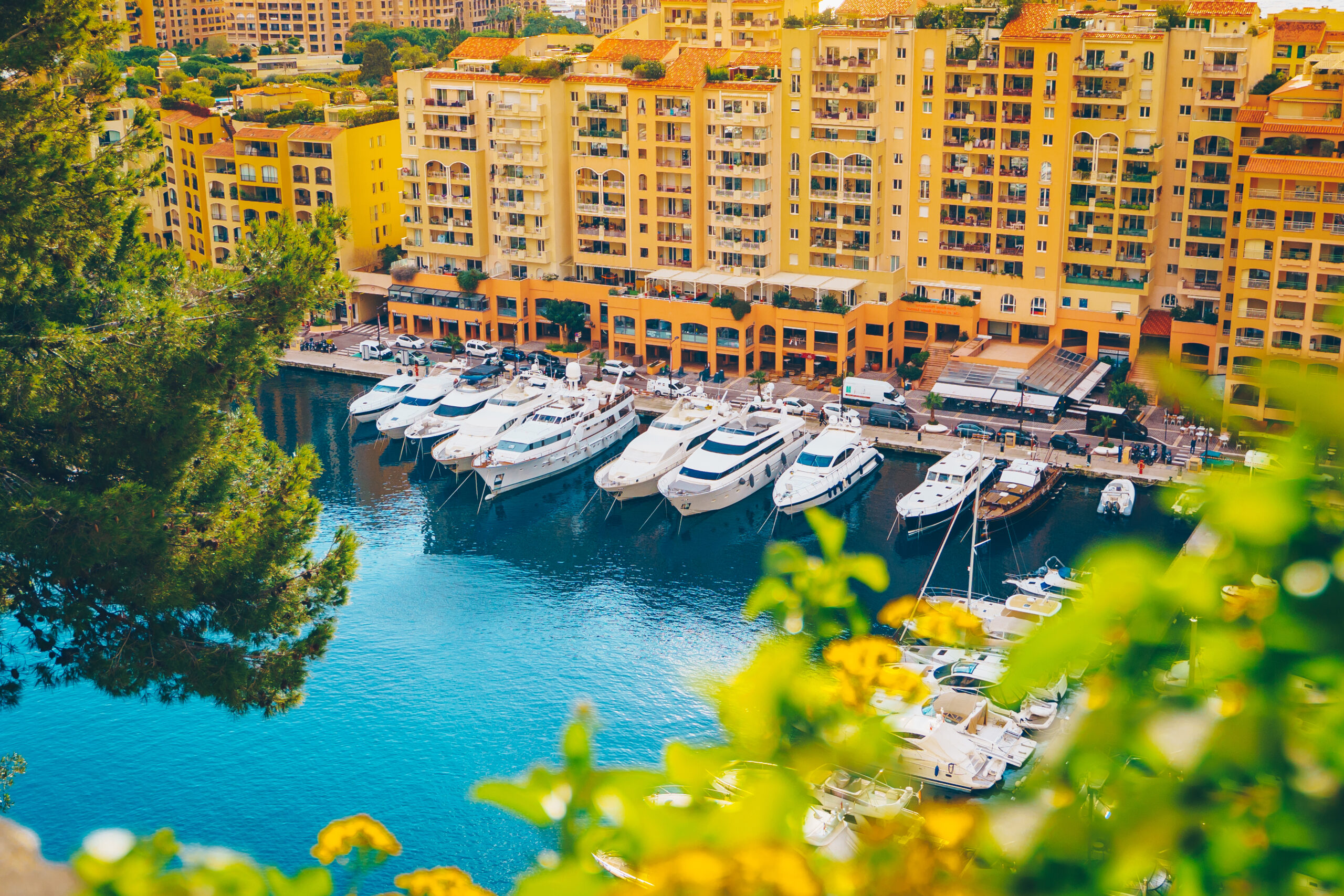 Aerial,View,Of,Monaco,Port.,Port,Fontvieille,,Monaco,Ville,,Topview