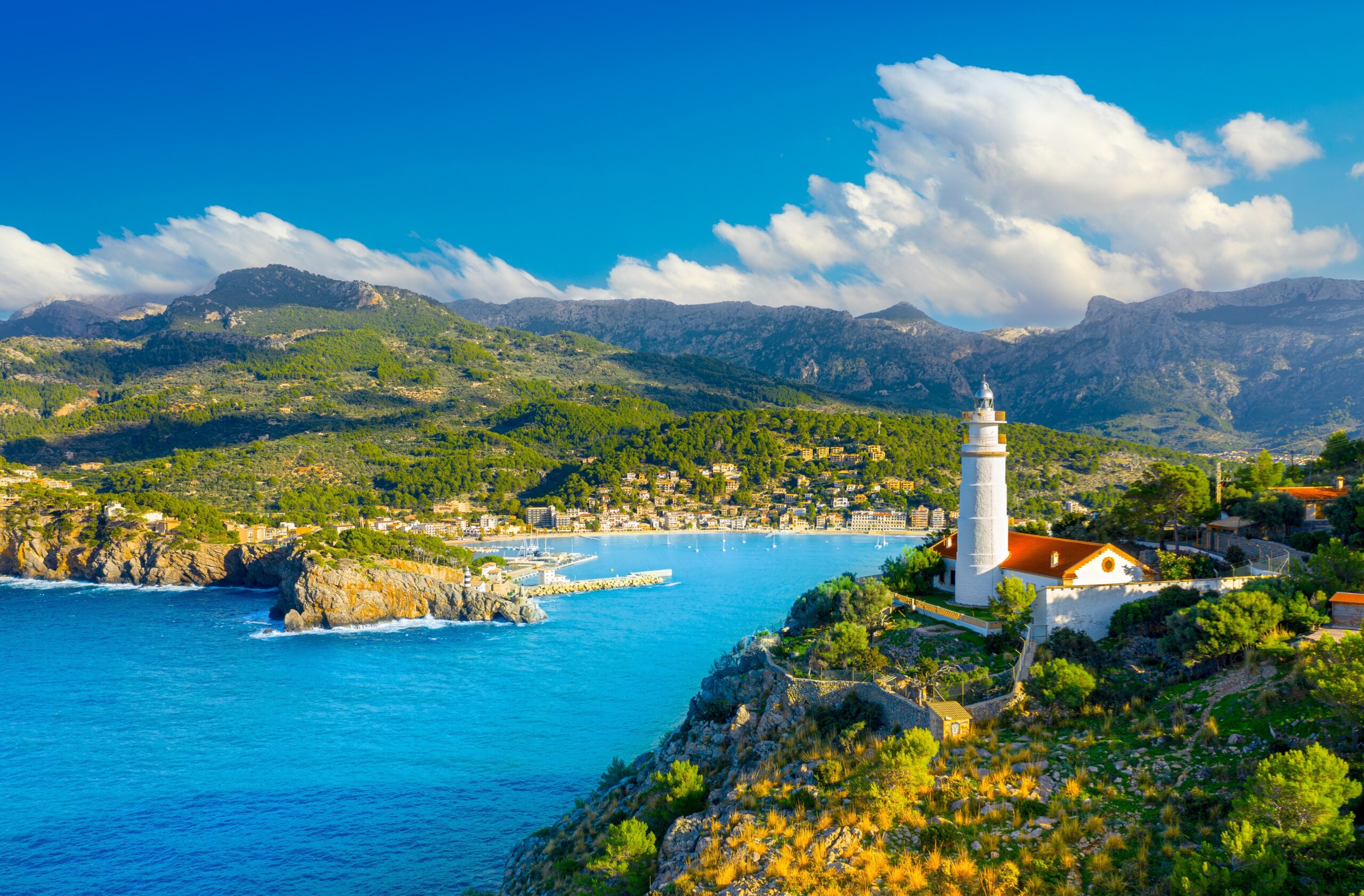 Panoramic,View,Of,Port,De,Soller,,Mallorca,Island,,Spain