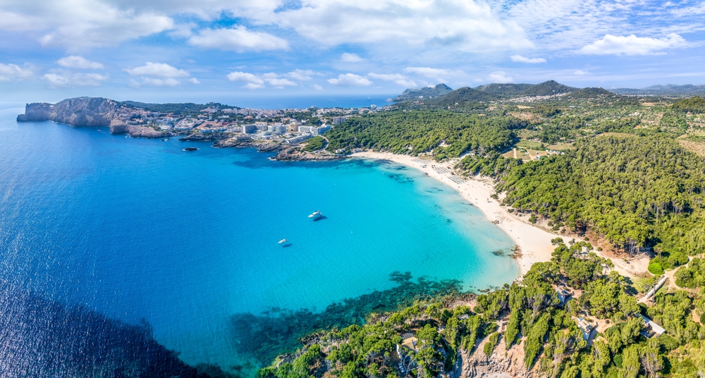 Aerial,View,Of,Cala,Agulla,And,Beautiful,Coast,At,Cala