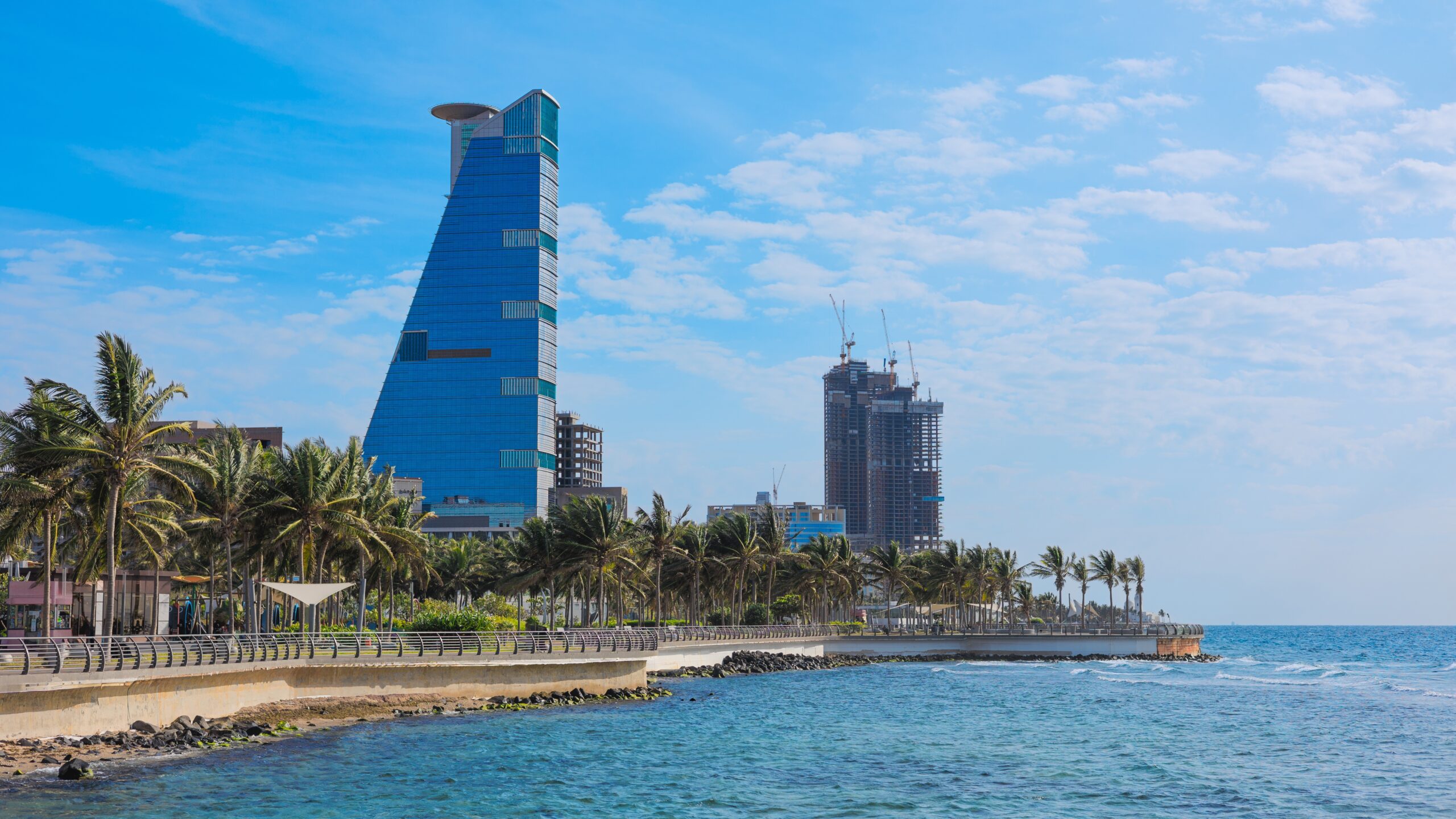 View,Of,Jeddah,Skyscrapers,From,The,Public,Beach.