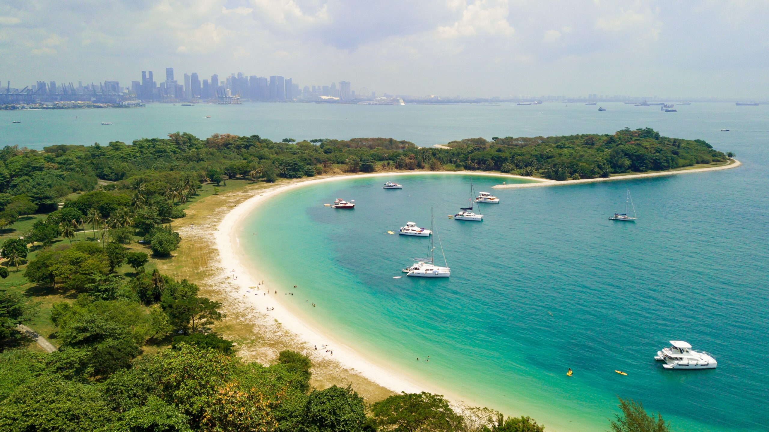 Aerial,Picture,Of,Lazarus,Island,In,Singapore.,View,To,The