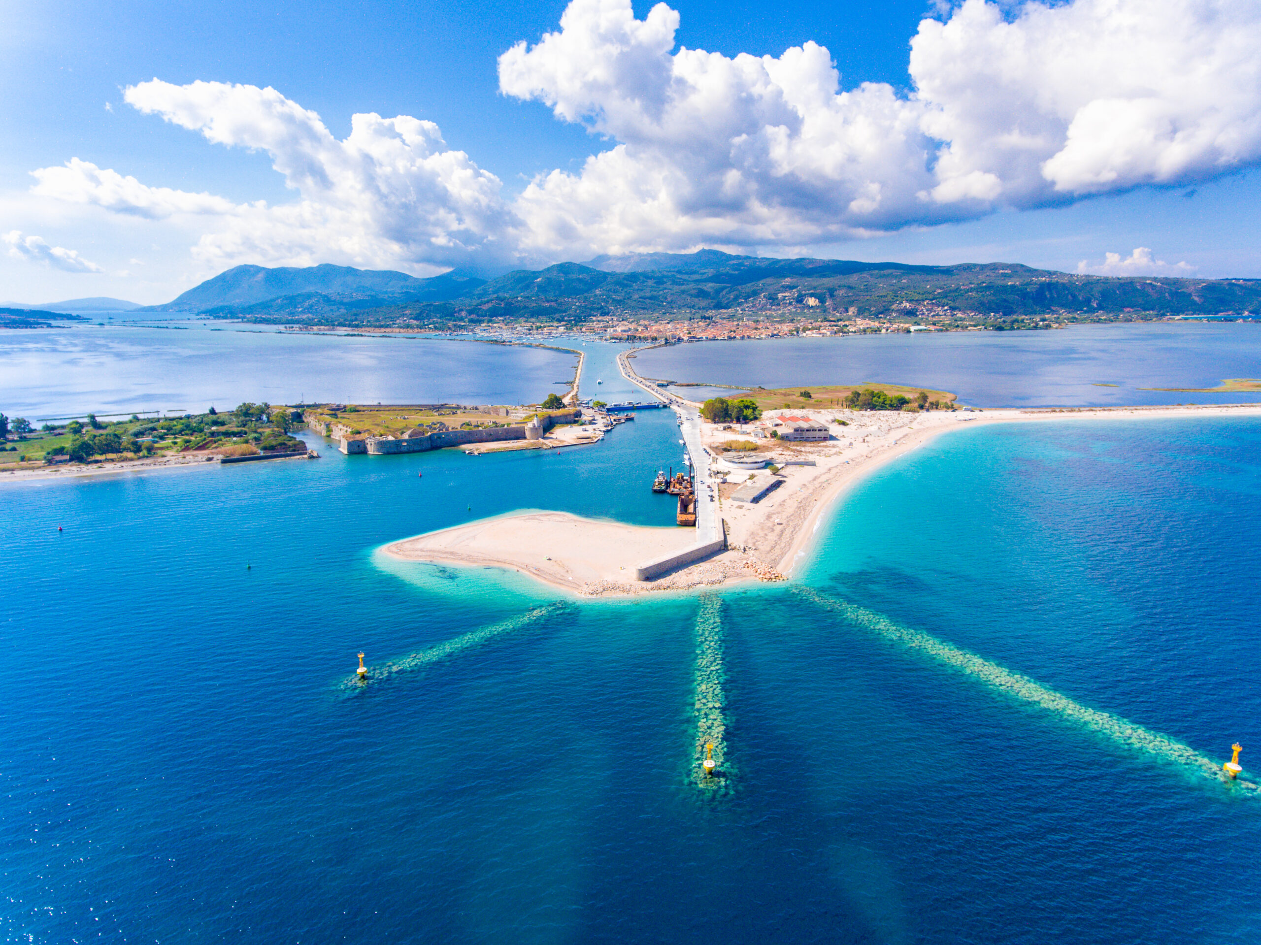 Lefkada,Town,And,Beach,Birds,Eye,View,In,Lefkada,Island