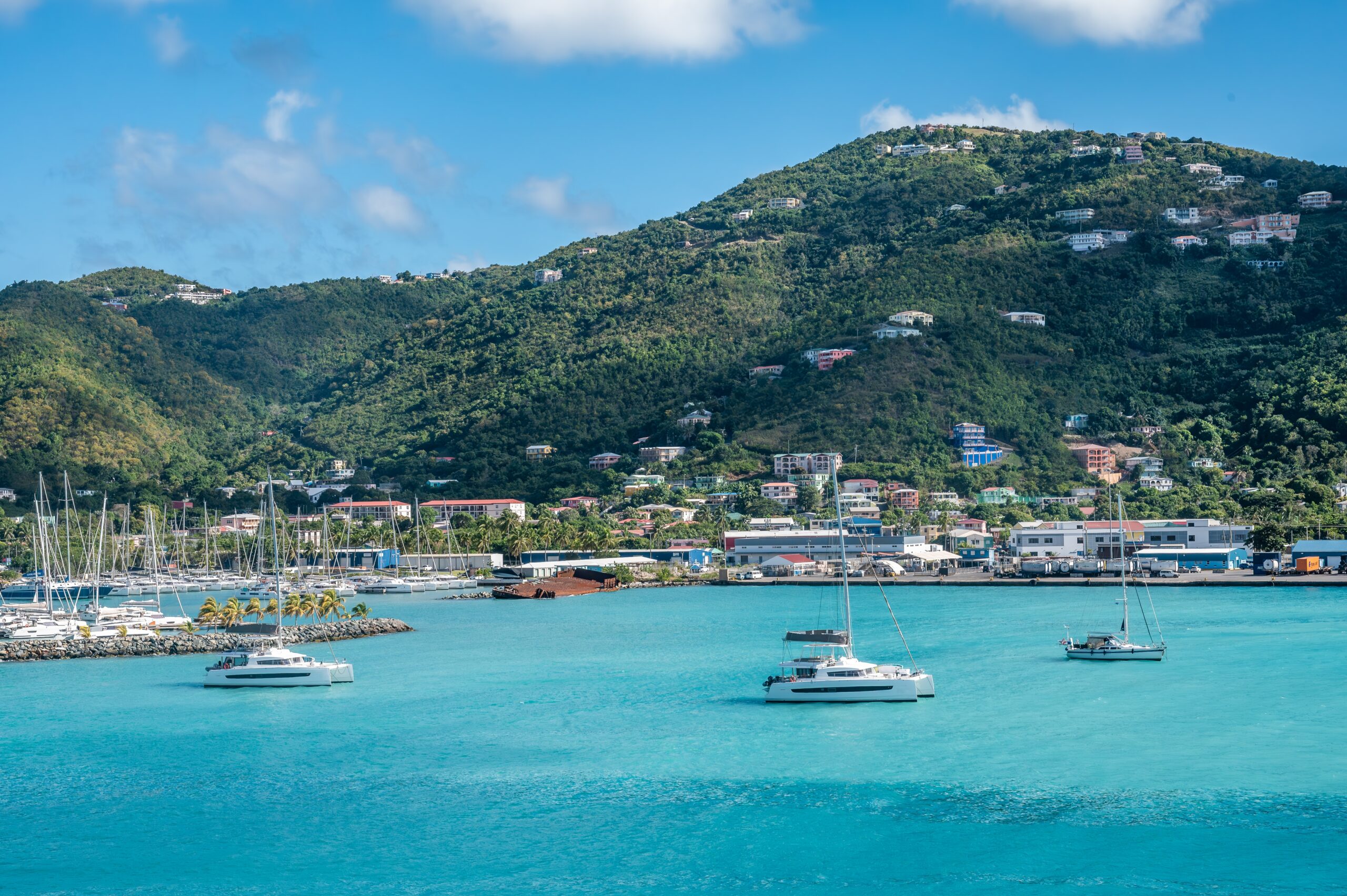 Beautiful,View,Of,Road,Town,Harbor,In,Tortola,,British,Virgin