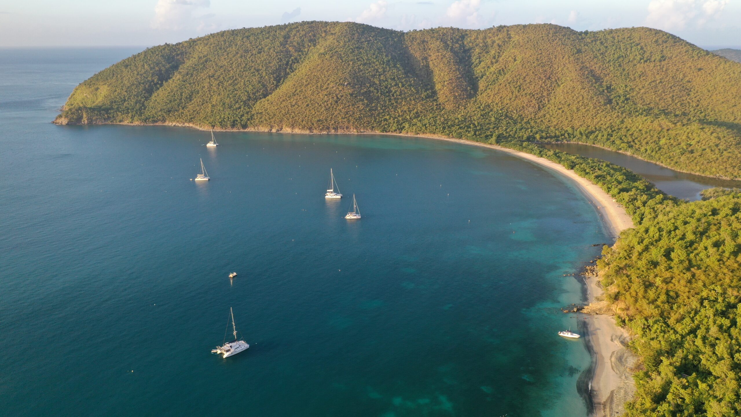 A,Breathtaking,Aerial,View,Of,Maho,Bay,,St.,John,,Captured