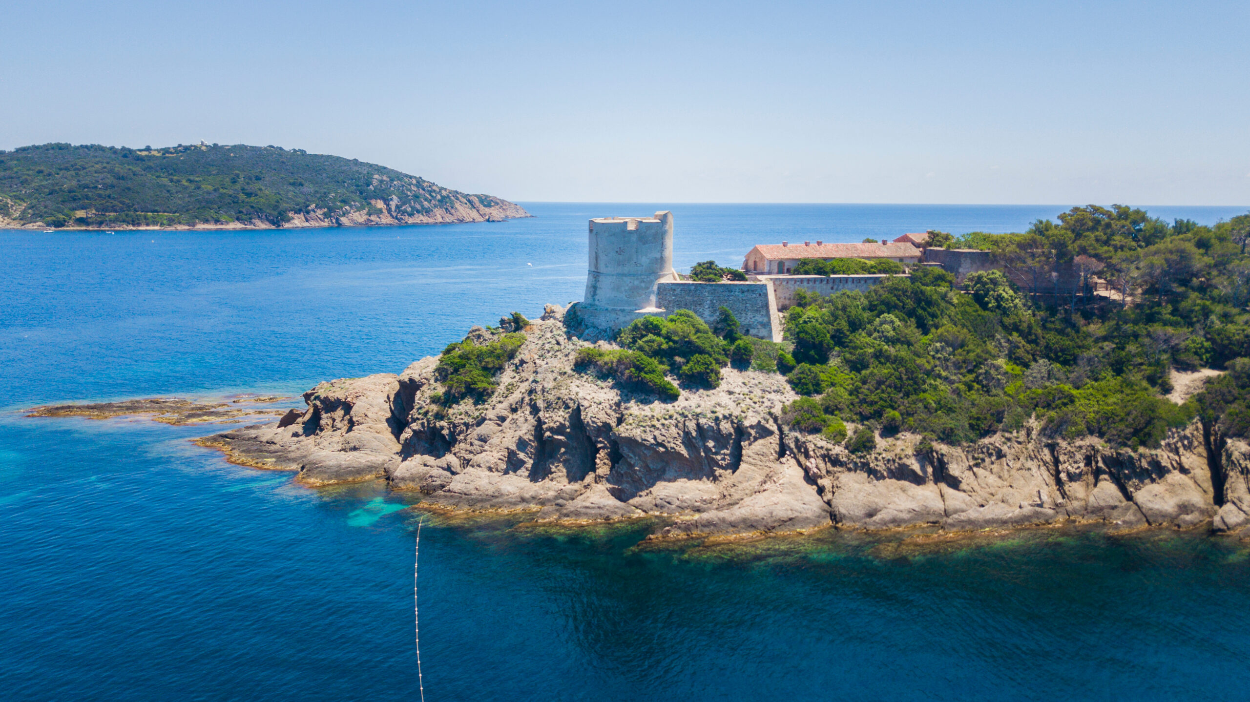 Aerial,Image,Of,A,Port,Cros,Island,In,Cote,D’azure,