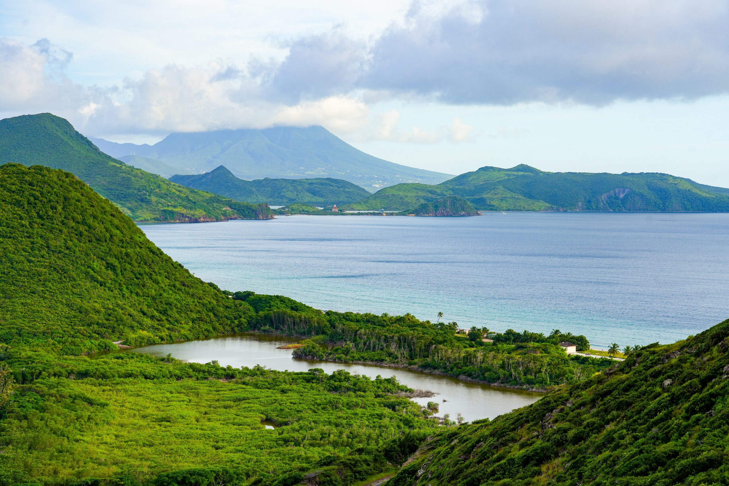 Nevis,Peak,And,South,Friars,Bay,On,The,Southeast,Peninsula