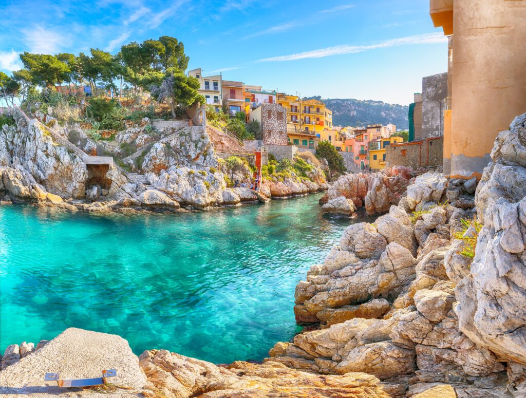 Stunning,Sunny,Day,Over,Sant’elia,Village.,Popular,Travel,Destination,Of