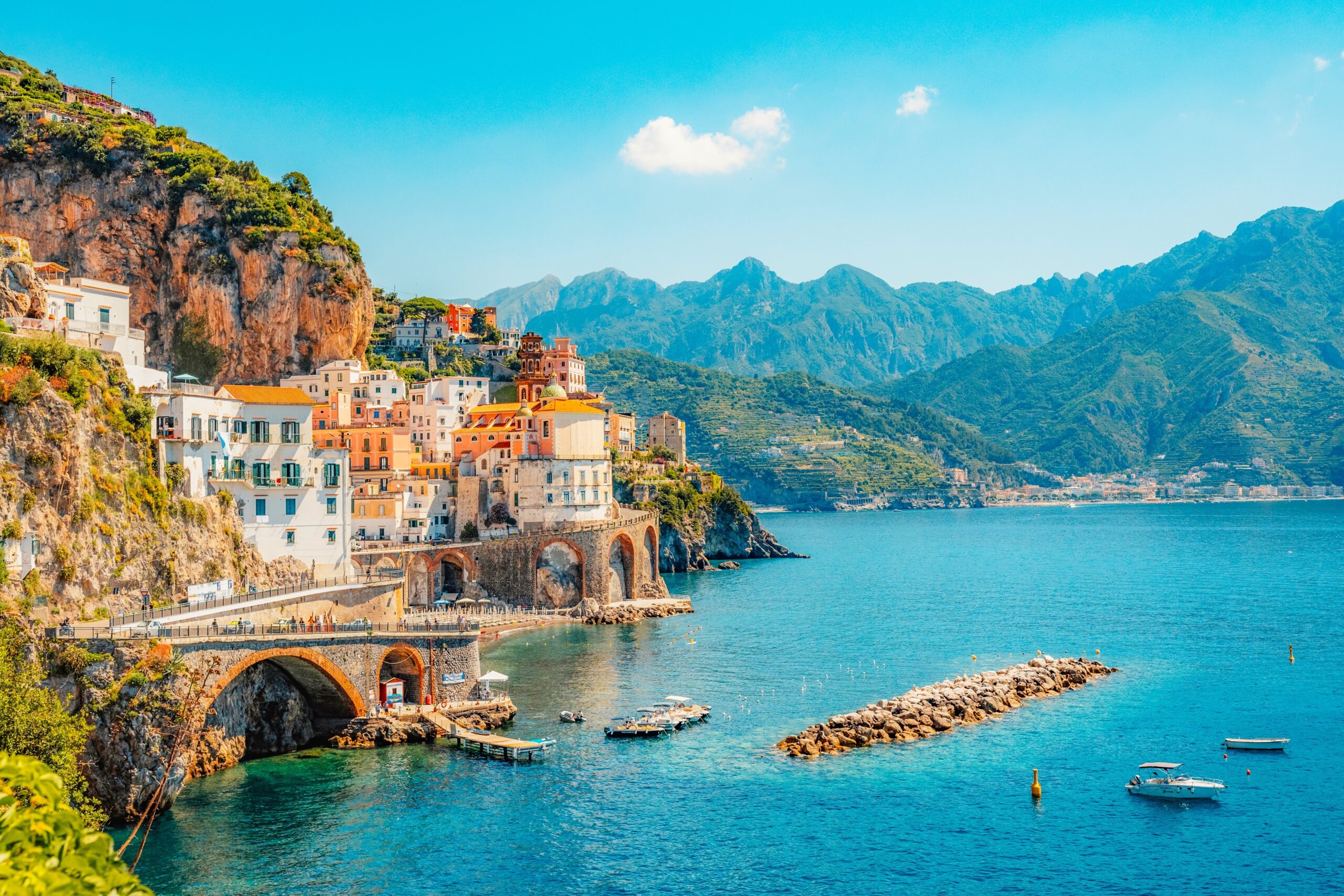 Amalfi Coast in province of Salerno, Campania region, Italy